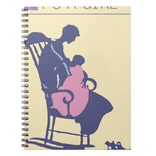 Caderno Espiral <It's a Girl> pelo mineiro de Steve (Frente)