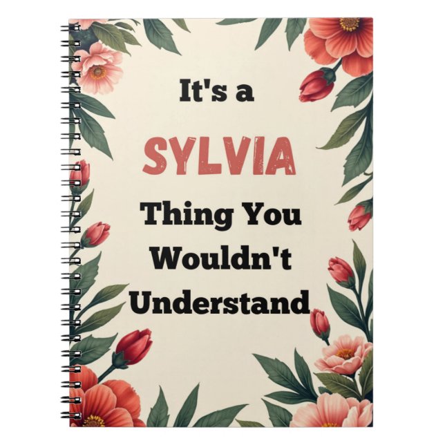 Caderno Espiral It's a Sylvia Thing You Wouldn't Understand (Frente)