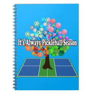 Caderno Espiral It's Always Pickleball Season - Four Seasons Tree