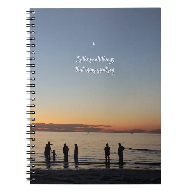 Caderno Espiral "It's The Small Things That Bring Great Joy" (Frente)