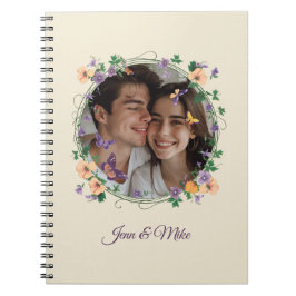 Caderno Espiral Ivy Romântica e Borboletas