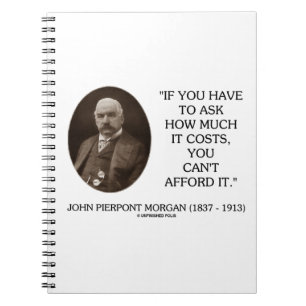 Caderno Espiral J.P. Morgan se você tem que perguntar quanto cust