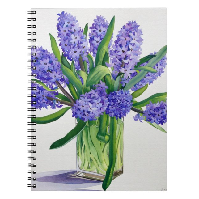 Caderno Espiral Jacintos azuis (Frente)