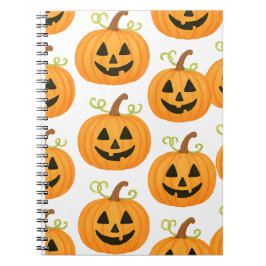 Caderno Espiral Jack-o'-Lantern Pattern