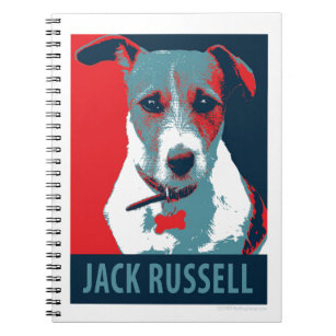 Caderno Espiral Jack Russel Terrier Esperança Política Parody