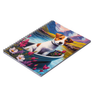 Caderno Espiral Jack Russell em um remo: Uma aventura cênica