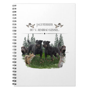 Caderno Espiral Jagdterrier Bo v. Renbrad Kennel. Pele do Laptop H