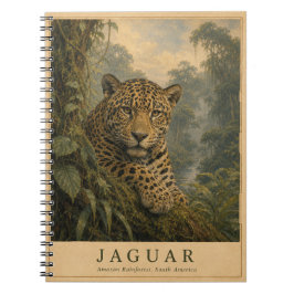 Caderno Espiral Jaguar Floresta Amazônica VINTAGE
