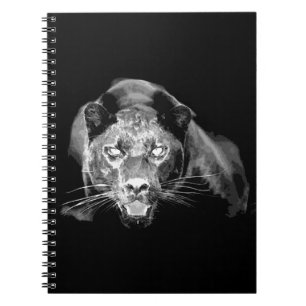 Caderno Espiral Jaguar Preto e Branco