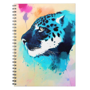 Caderno Espiral Jaguar Wild Nature - Pintura De Cor Animal
