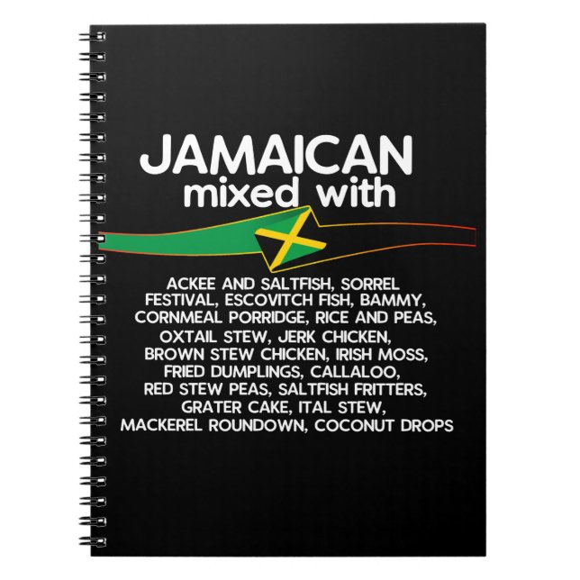 Caderno Espiral Jamaicano Misturado com Jamaica Orgulhosa (Frente)