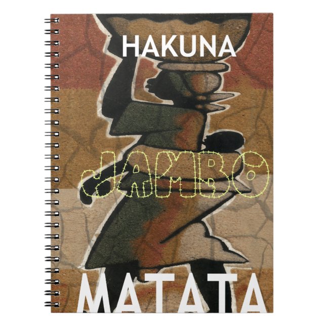 Caderno Espiral Jambo Habari Hakuna Matata. (Frente)