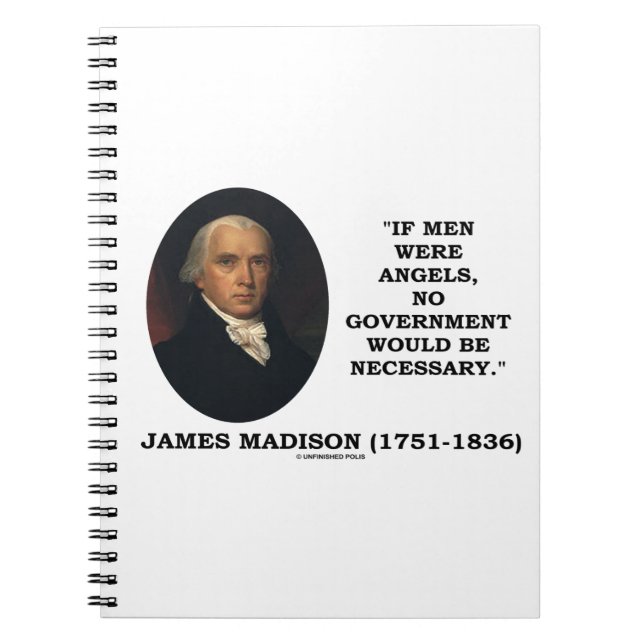 Caderno Espiral James Madison, se os homens eram anjos, não é dito (Frente)