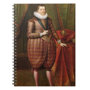 Caderno Espiral James VI de Scotland e I de Inglaterra