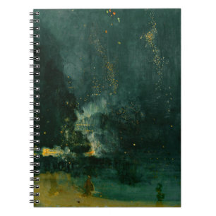 Caderno Espiral James Whistler - Noite em preto e Dourado