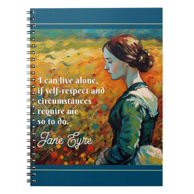 Caderno Espiral Jane Eyre Cita Estilo Monet (Frente)