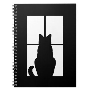 Caderno Espiral Janela Cat Clique para Personalizar Obter qualquer