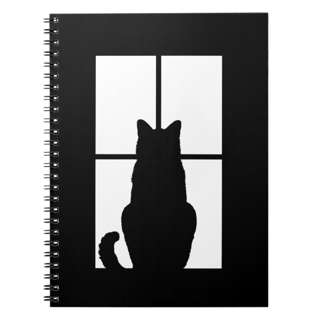 Caderno Espiral Janela Cat Clique para Personalizar Obter qualquer (Frente)