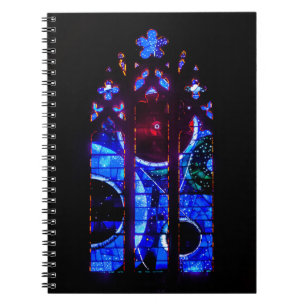 Caderno Espiral Janela Espacial na Catedral Nacional de Washington