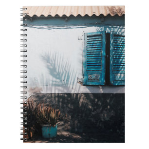 CADERNO ESPIRAL JANELAS ABERTAS AZUIS