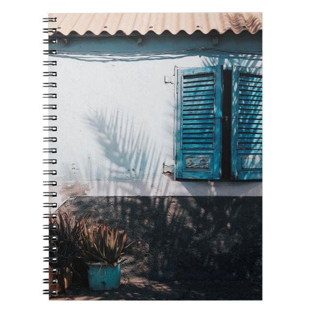 CADERNO ESPIRAL JANELAS ABERTAS AZUIS (Frente)