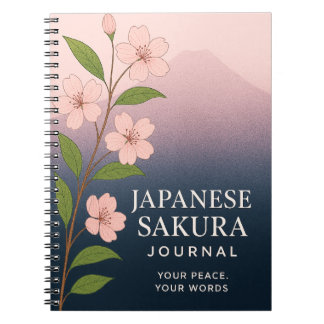 Caderno Espiral Japanese Sakura Journal: Nature-Inspired Notebook 