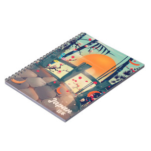 Caderno Espiral Japão Flor de férias do Blossom poster Japão Fl