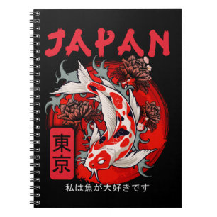 Caderno Espiral Japão Koi Fish Japonês Nishikigoi