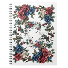 Caderno Espiral Jardim Americano Rosas Patriotas