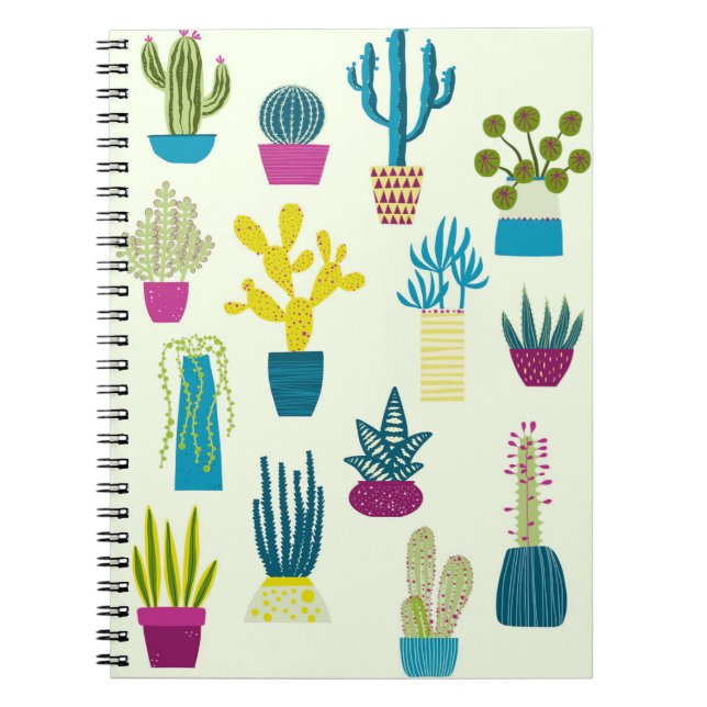 Caderno Espiral Jardim Cactus (Frente)