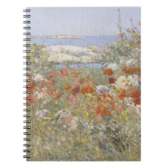 Caderno Espiral Jardim Celia Thaxter de Frederick Childe Hassam (Frente)