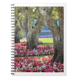 Caderno Espiral Jardim com árvores espiral fotográfica