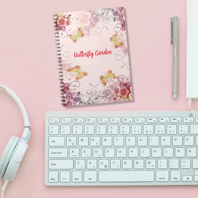 Caderno Espiral Jardim da Borboleta (Criador carregado)