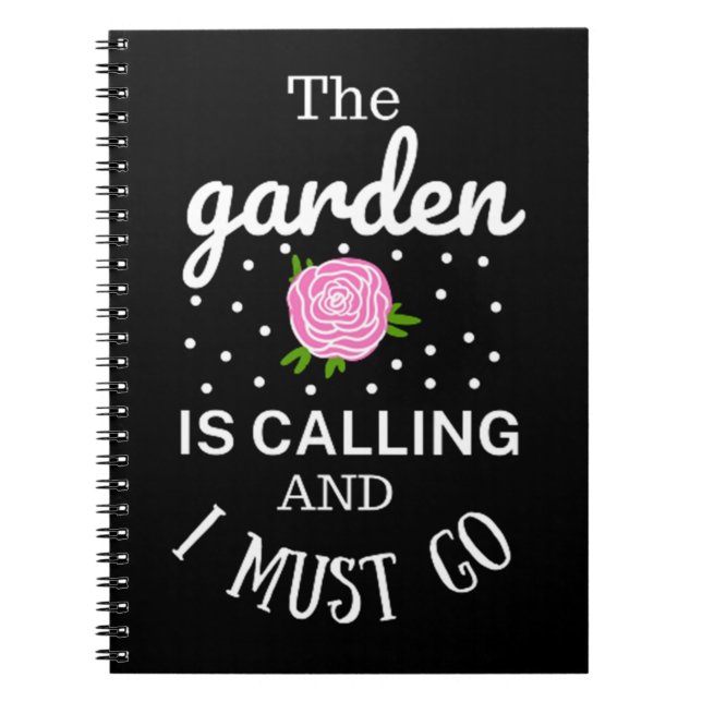 Caderno Espiral Jardim das Flores da primavera (Frente)