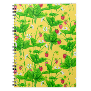 Caderno Espiral Jardim de amora amarelo