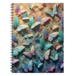 Caderno Espiral Jardim de Borboletas Iridescentes