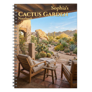 Caderno Espiral Jardim de Cactus Personalizado