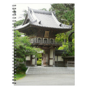 Caderno Espiral Jardim de chá japonês em São Francisco