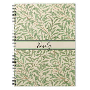 Caderno Espiral Jardim de Flores Clássico com Ramos de Salgueiro d