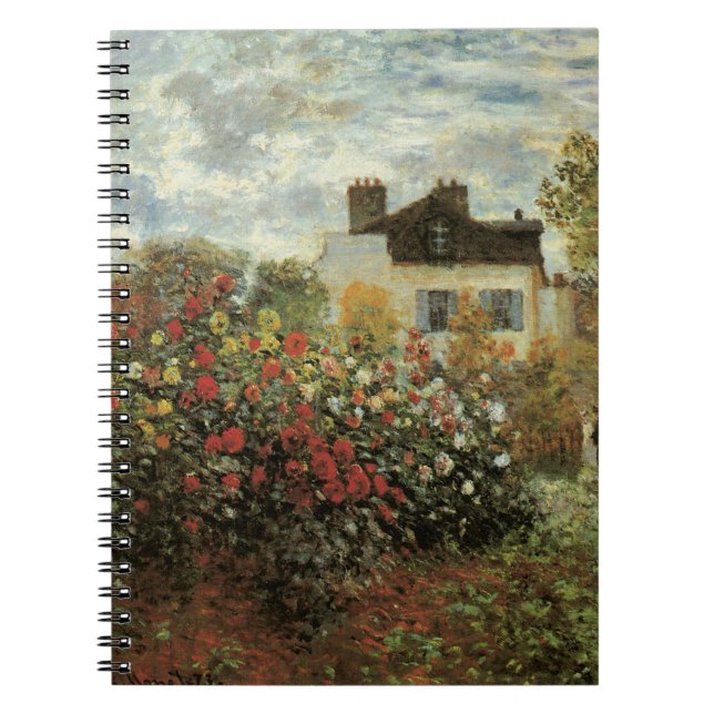 Caderno Espiral Jardim de Monet na Argentina por Claude Monet (Frente)