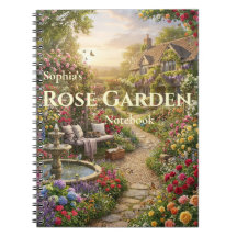 Caderno Espiral Jardim de Rosas Personalizado