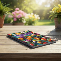 Jardim de Tulipas Coloridas Diário