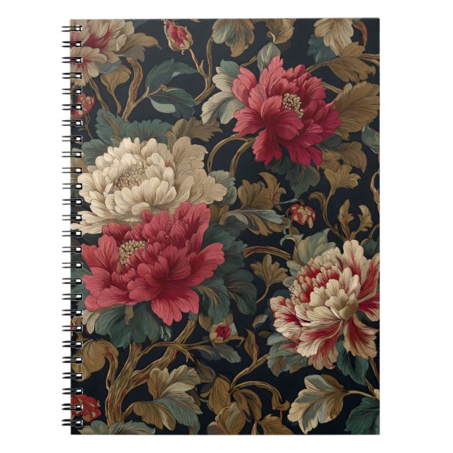 Caderno Espiral Jardim de Veludo em Flor (Frente)