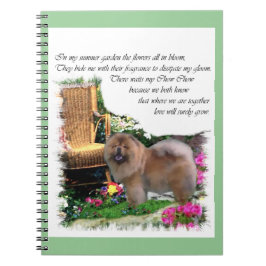Caderno Espiral Jardim de Verão Chow Chow