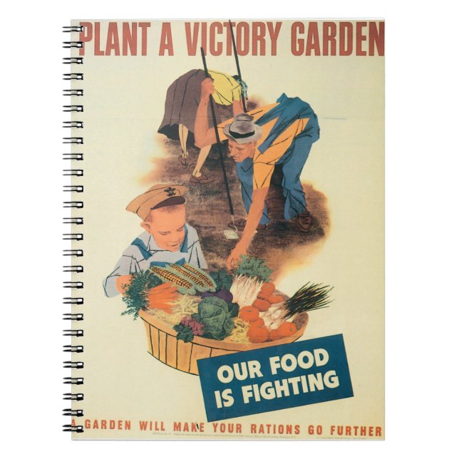 Caderno Espiral Jardim de vitória de WWII (Frente)