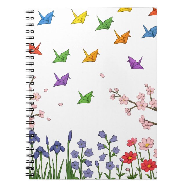 Caderno Espiral Jardim do Grou de Papel (Frente)