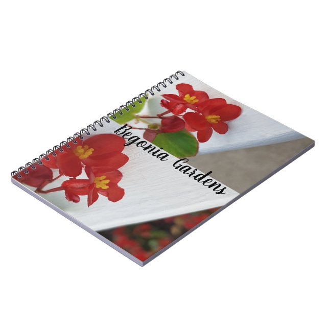 Caderno Espiral Jardim Flor Begonia (Left Side)
