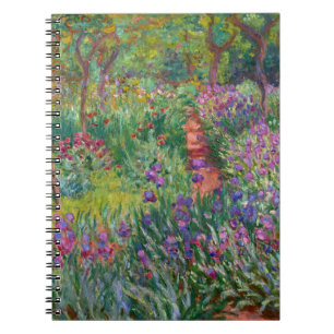 Caderno Espiral Jardim Íris Em Giverny Por Claude Monet