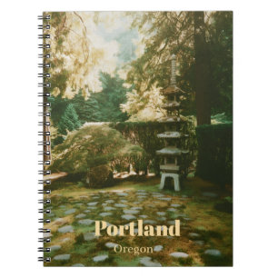 Caderno Espiral Jardim Japonês, Portland, Oregon Lembrança