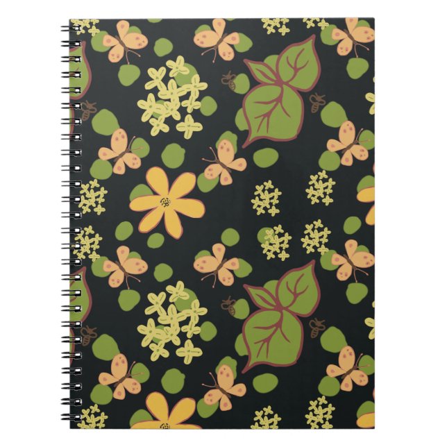 Caderno Espiral jardim noturno (Frente)